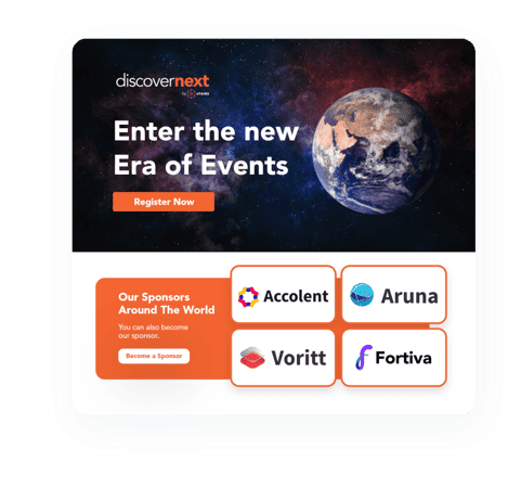 an image showing sponsored Logo Placement on vFairs Discover page